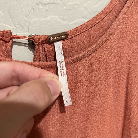 Free People Layered Tank with Open Back in Terracotta, Size Small - Picture 3 of 8